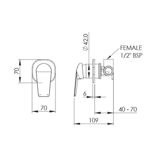 Corto Shower Mixer Mains Pressure - Chrome