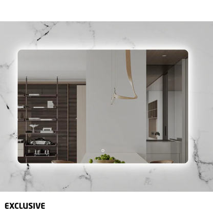 Avant Rectangle Backlit Mirror with Demister - 5 Size Options