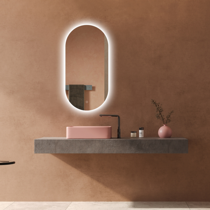 Heirloom Luminor Pill Backlit Demister Mirror | 400 x 900mm