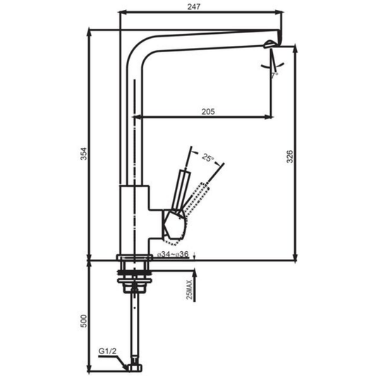 Methven Minimalist Square Neck Sink Mixer | Stainless Steel