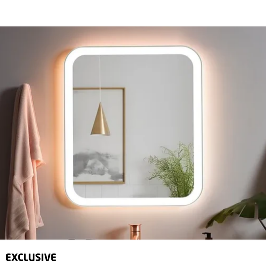 Avant Rectangle Acrylic Framed LED Mirror with Demister - 3 Size Options