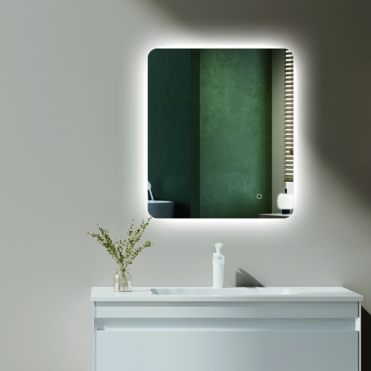 Heirloom Luminor Rectangular Backlit Demister Mirror | 600 x 700mm