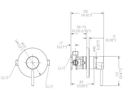 Elementi Uno Multi Pressure Shower Mixer - 5 Colour Options
