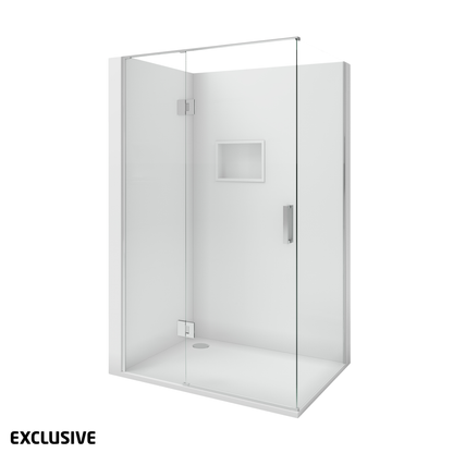 Scenic 2-Sided Hinged Shower  Left Hand 1200 x 900mm | Available in 2 Colours