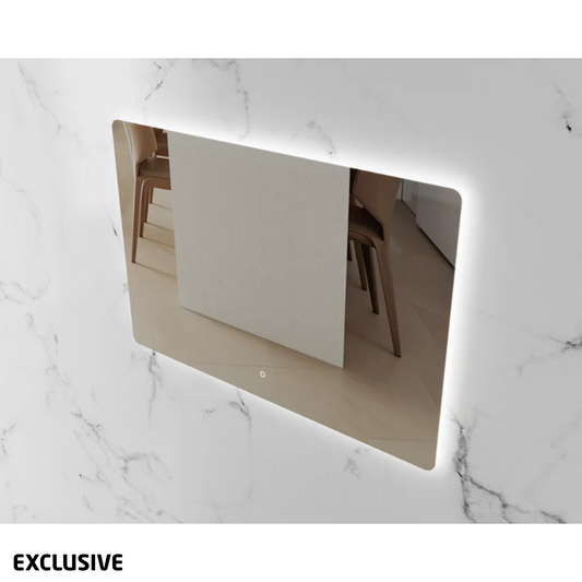 Avant Rectangle Backlit Mirror with Demister | 900 x 750mm