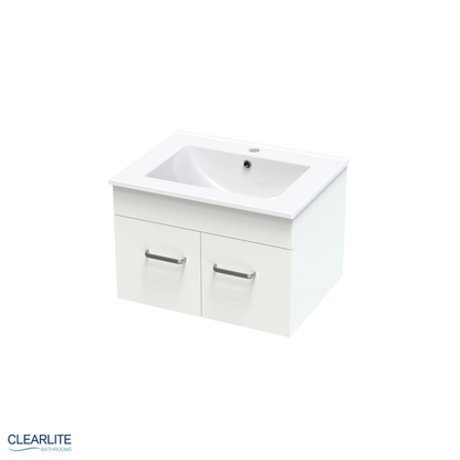 Clearlite Pacific Door Only Wall Hung Vanity 600mm | Available in 3 Colours