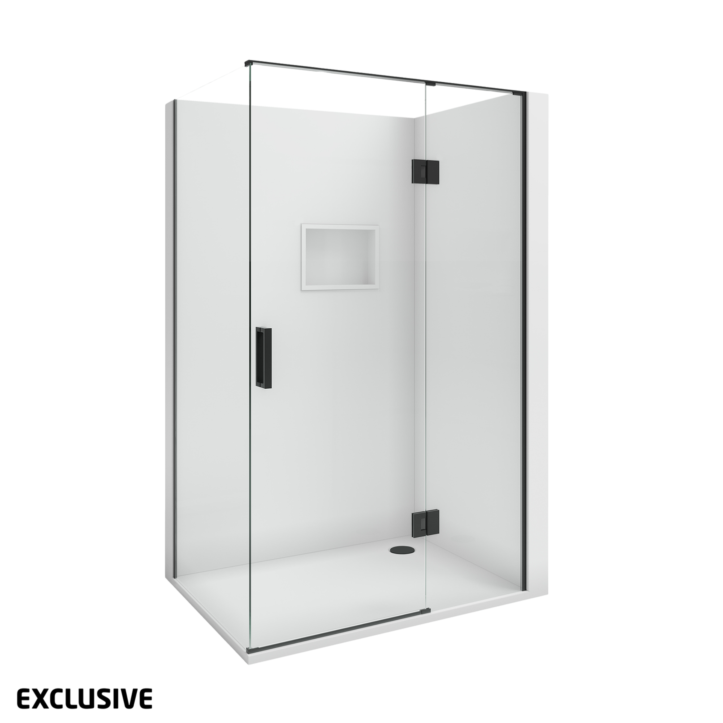 Scenic 2-Sided Hinged Shower Right Hand | 1200 x 900mm - Available in 2 Colours