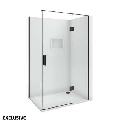 Scenic 2-Sided Hinged Shower Right Hand | 1200 x 900mm - Available in 2 Colours