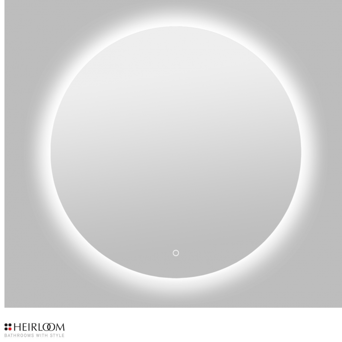 Heirloom Luminor Round Backlit Demister Mirror 800mm