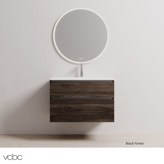VCBC Soft 2 Drawer Wall Hung Vanity - 5 Sizes / 13 Colour Options