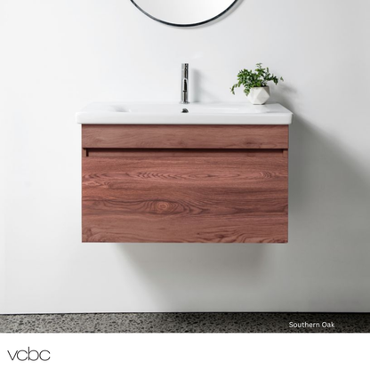 VCBC Soft 1 Drawer Wall Hung Vanity - 5 Sizes / 13 Colour Options