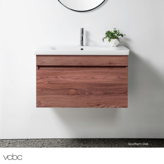 VCBC Soft 1 Drawer Wall Hung Vanity - 5 Sizes / 13 Colour Options