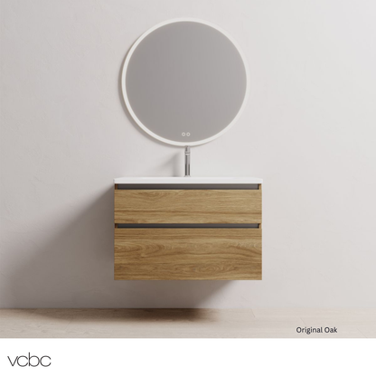 VCBC Soft 2 Drawer Wall Hung Vanity 900mm | Available in 13 Colours
