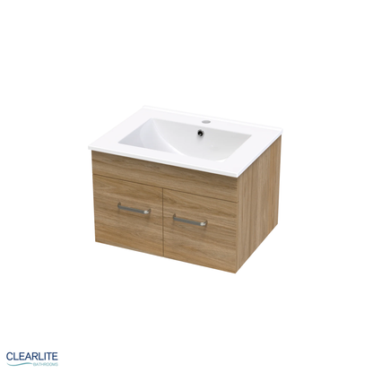 Clearlite Pacific Door Only Wall Hung Vanity 600mm | Available in 3 Colours