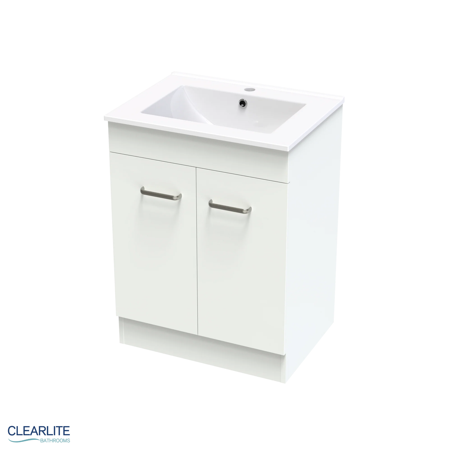 Clearlite Pacific Door Only Floor Standing Vanity 600mm - Available in 3 Colours