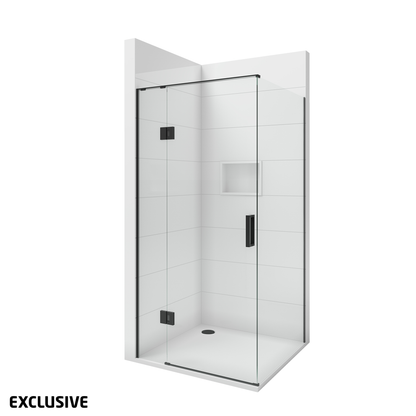 Scenic 2-Sided Hinged Shower 1000 x 1000mm | Available in 2 Colours