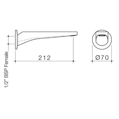 Methven Maku MK2 Wall Mounted Bath Spout | Available in 3 Colours