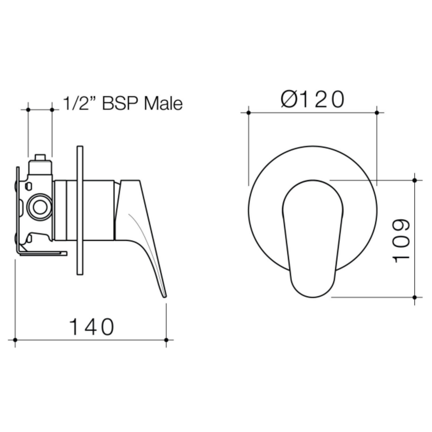 Methven Maku MK2 Shower Mixer with Fastflow 2 | Available in 3 Colours