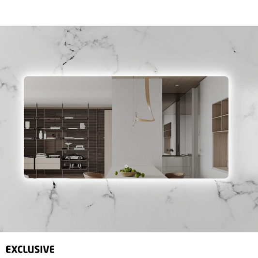 Avant Rectangle Backlit Mirror with Demister - 5 Size Options