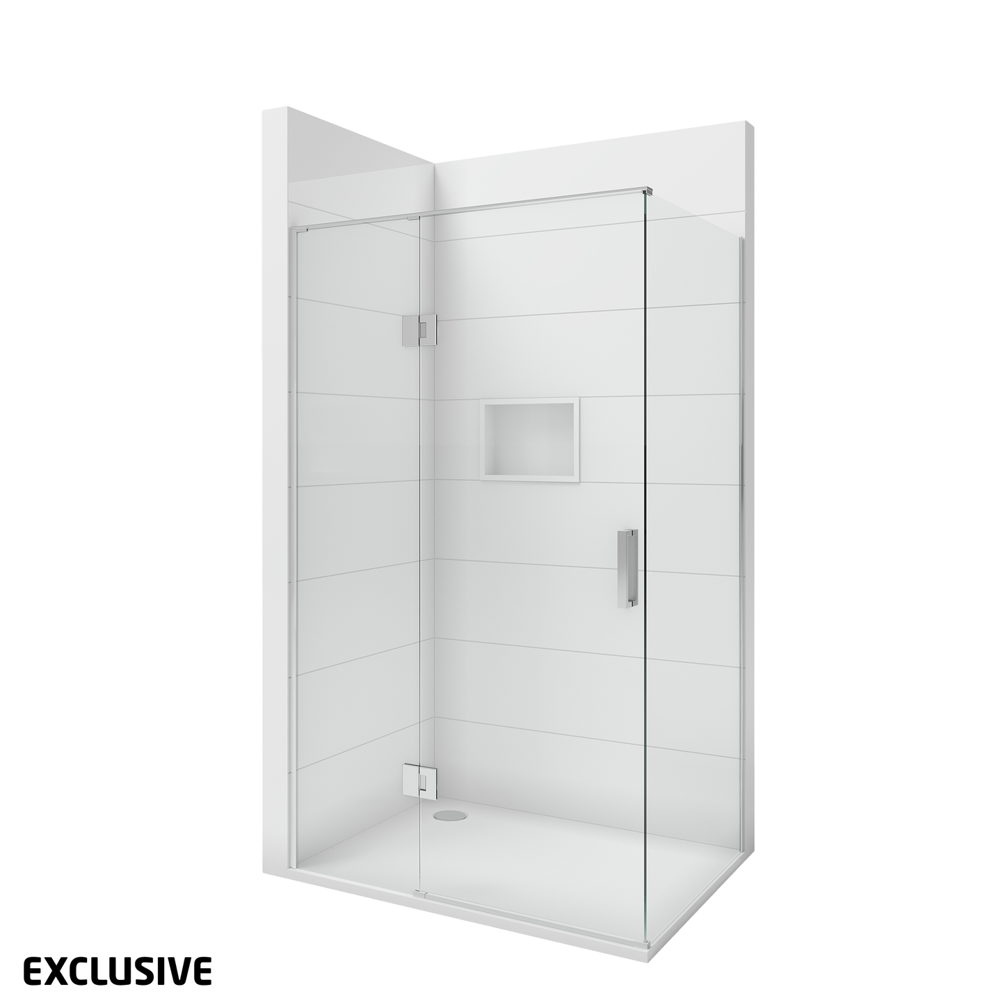 Scenic 2-Sided Hinged Shower  Left Hand 1200 x 900mm | Available in 2 Colours