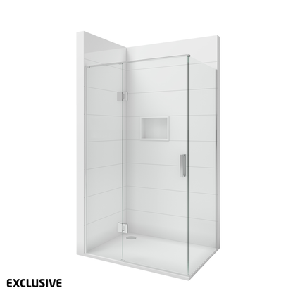 Scenic 2-Sided Hinged Shower  Left Hand 1200 x 900mm | Available in 2 Colours