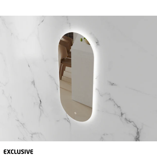 Avant Oval Backlit Mirror with Demister 450mm x 900mm