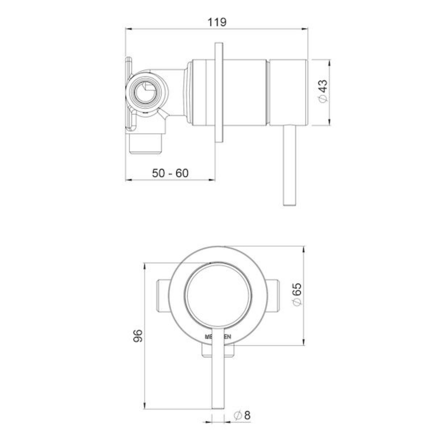 Methven Minimalist MK2 Shower Divertor | Available in 3 Colours
