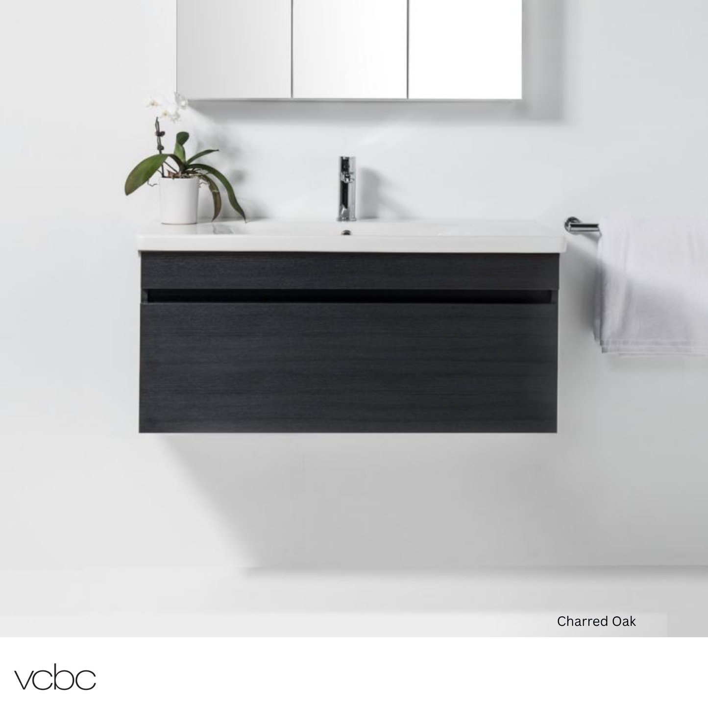 VCBC Soft 1 Drawer Wall Hung Vanity - 5 Sizes / 13 Colour Options