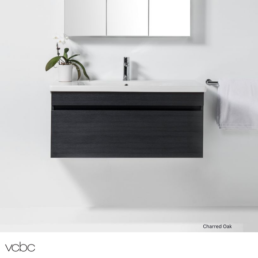 VCBC Soft 1 Drawer Wall Hung Vanity 1000mm | Available in 13 Colours