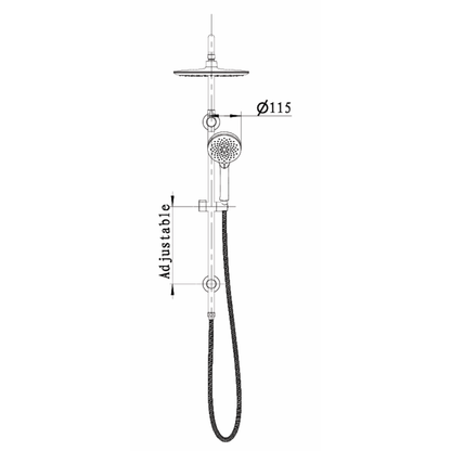Upland Twin Rail Shower | Available in 5 Colours