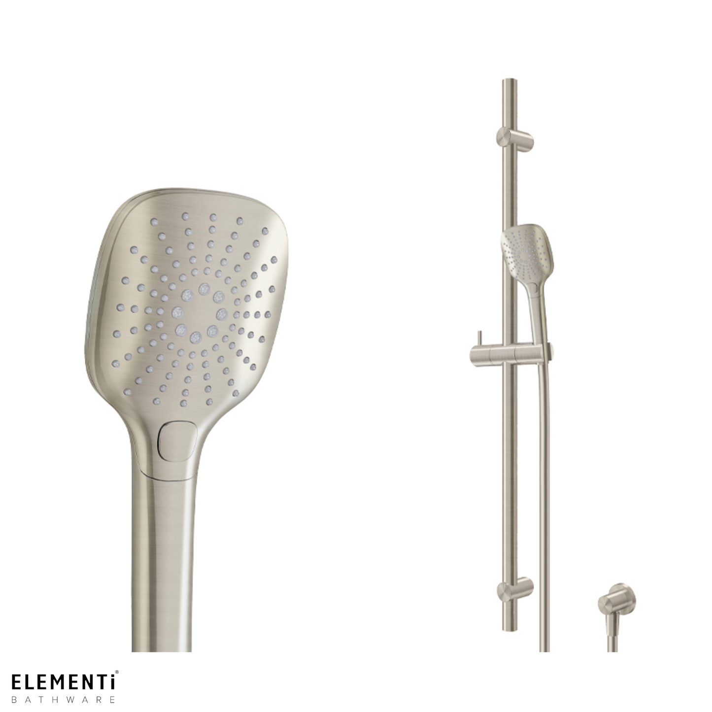 Elementi Splash Plus Square Slide Shower 3 Function | Available in 4 Colours