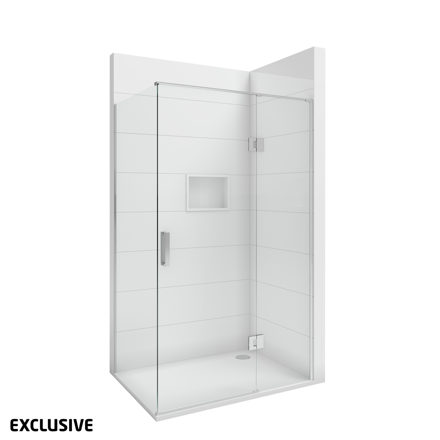 Scenic 2-Sided Hinged Shower Right Hand | 1200 x 900mm - Available in 2 Colours