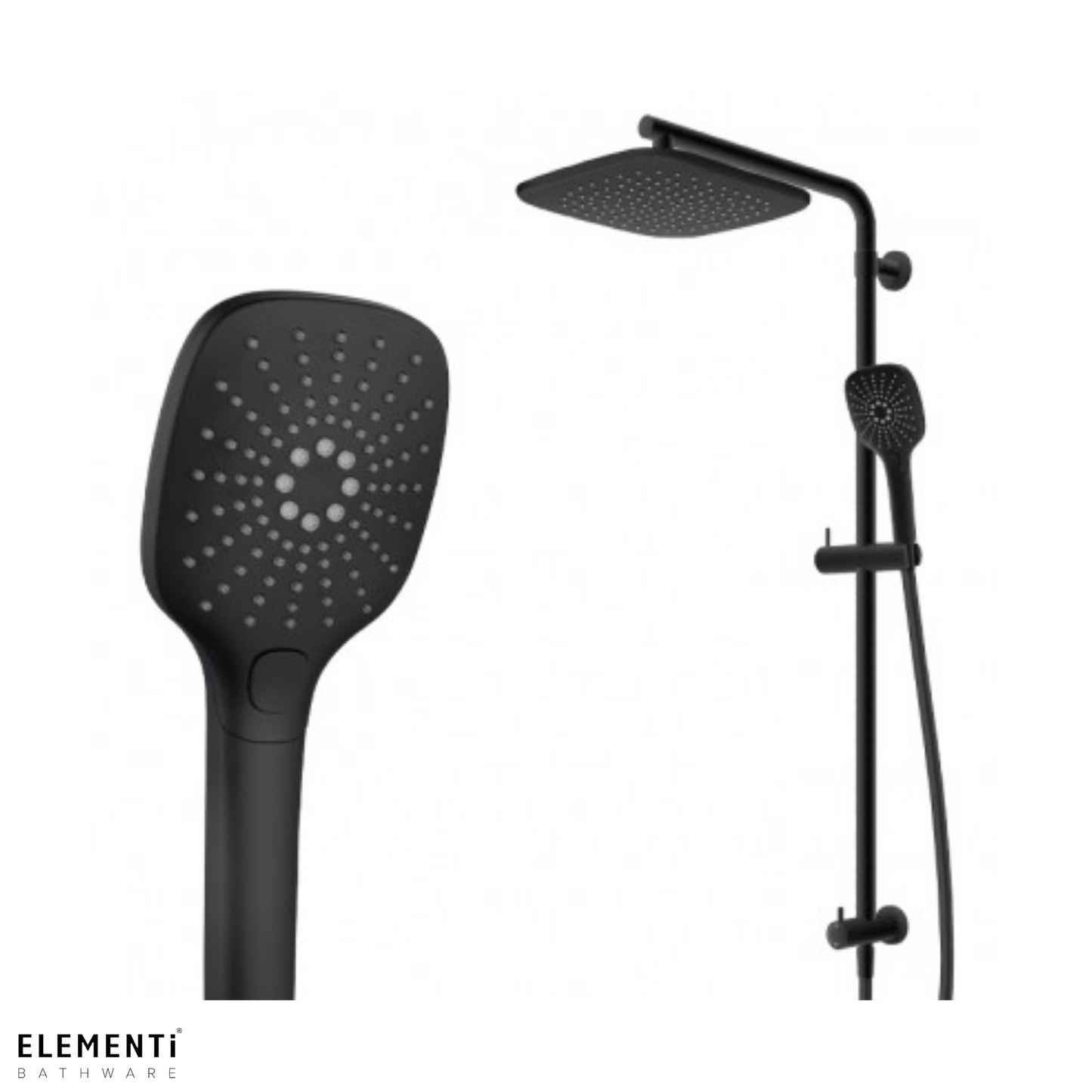 Elementi Splash Plus Square Column Shower 3 Function - Available in 4 Colours