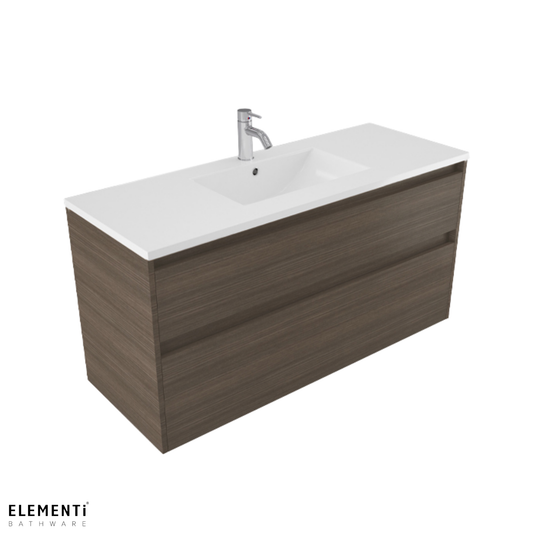 Elementi Novara 2 Drawer Wall Hung Vanity 1200mm | Available in 11 Colours