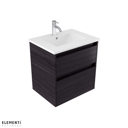 Elementi Novara 2 Drawer Wall Hung Vanity 600mm | Available in 11 Colours