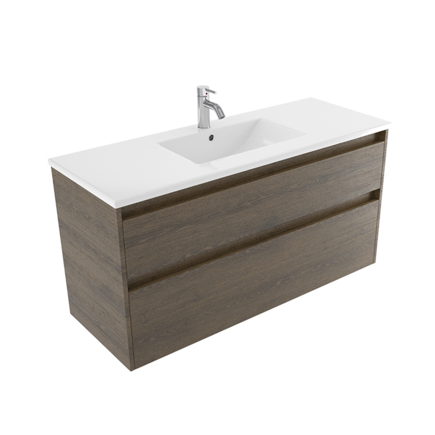 Elementi Novara 2 Drawer Wall Hung Vanity 1200mm | Available in 11 Colours