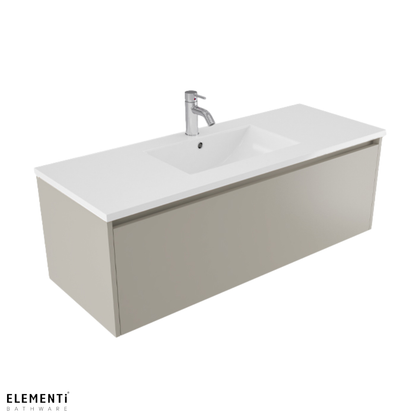 Elementi Novara 1 Drawer Wall Hung Vanity 1200mm | Available in 11 Colours