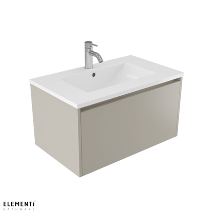 Elementi Novara 1 Drawer Wall Hung Vanity 750mm | Available in 11 Colours