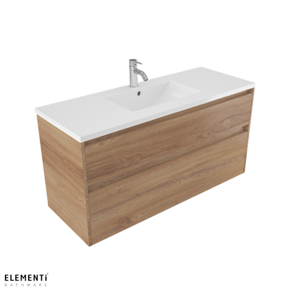 Elementi Novara 2 Drawer Wall Hung Vanity 1200mm | Available in 11 Colours