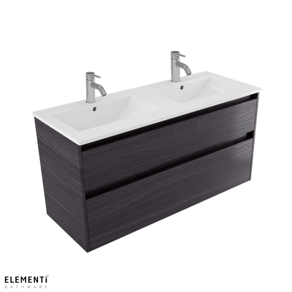Elementi Novara 2 Drawer Wall Hung Vanity Double Bowl 1200mm - Available in 11 Colours