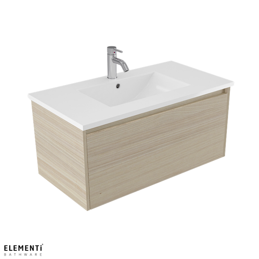 Elementi Novara 1 Drawer Wall Hung Vanity 900mm | Available in 11 Colours