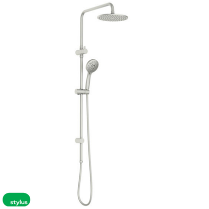 Stylus Basis Round Rail Shower with Overhead | Available in 3 Colours