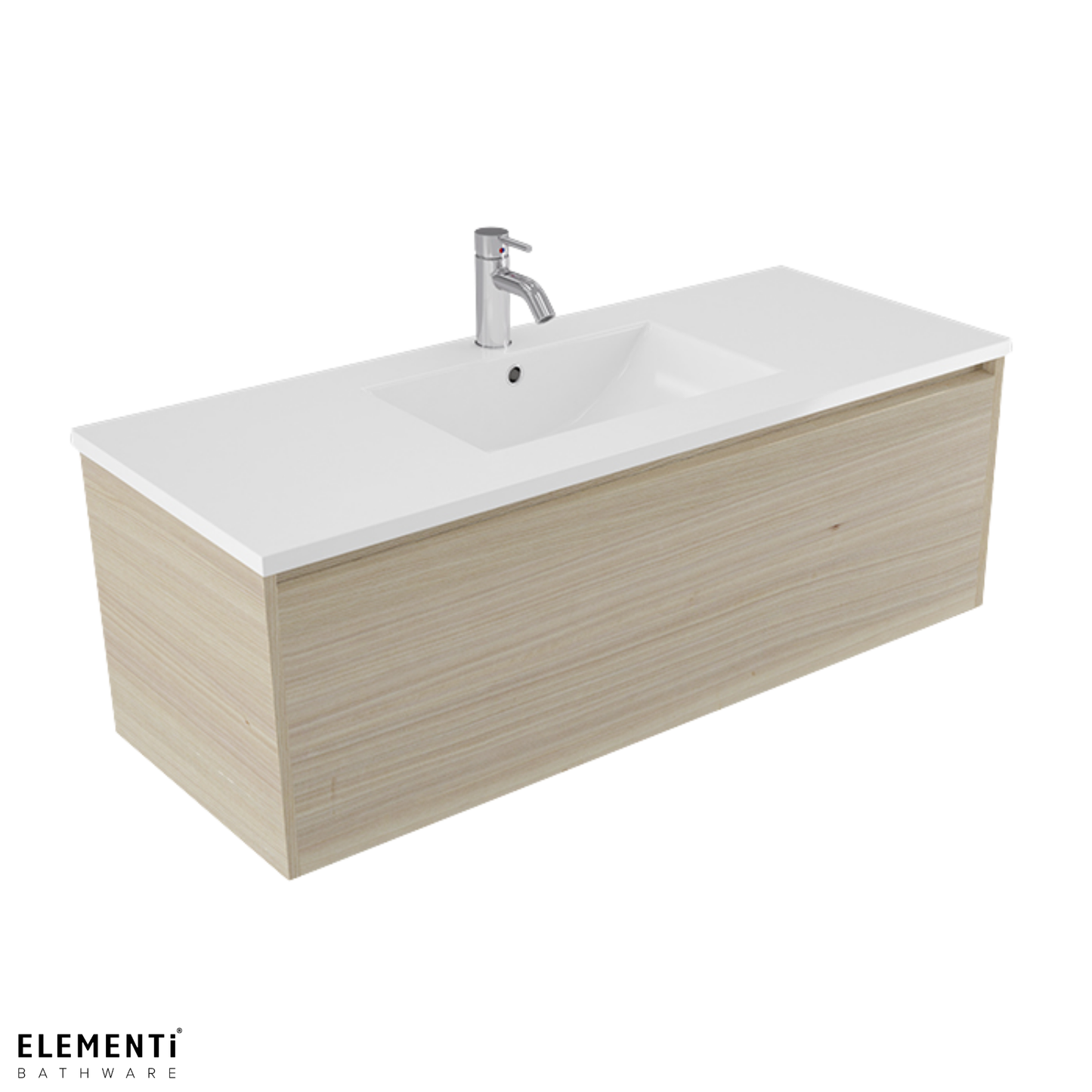 Elementi Novara 1 Drawer Wall Hung Vanity 1200mm | Available in 11 Colours