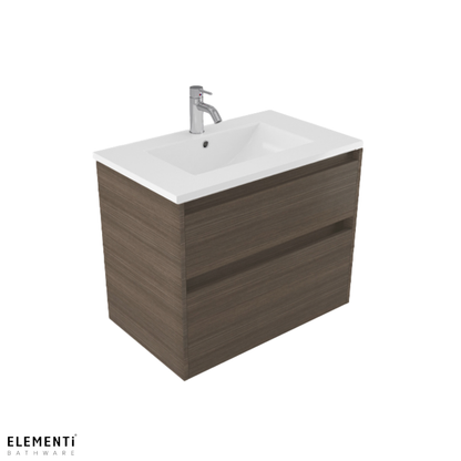 Elementi Novara 2 Drawer Wall Hung Vanity 750mm | Available in 11 Colours