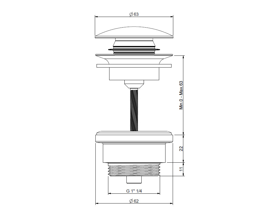 Elementi Universal Basin Waste 32mm | Available in 6 Colours