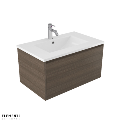 Elementi Novara 1 Drawer Wall Hung Vanity 750mm | Available in 11 Colours