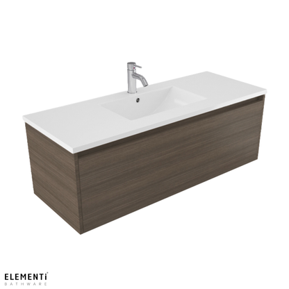 Elementi Novara 1 Drawer Wall Hung Vanity 1200mm | Available in 11 Colours