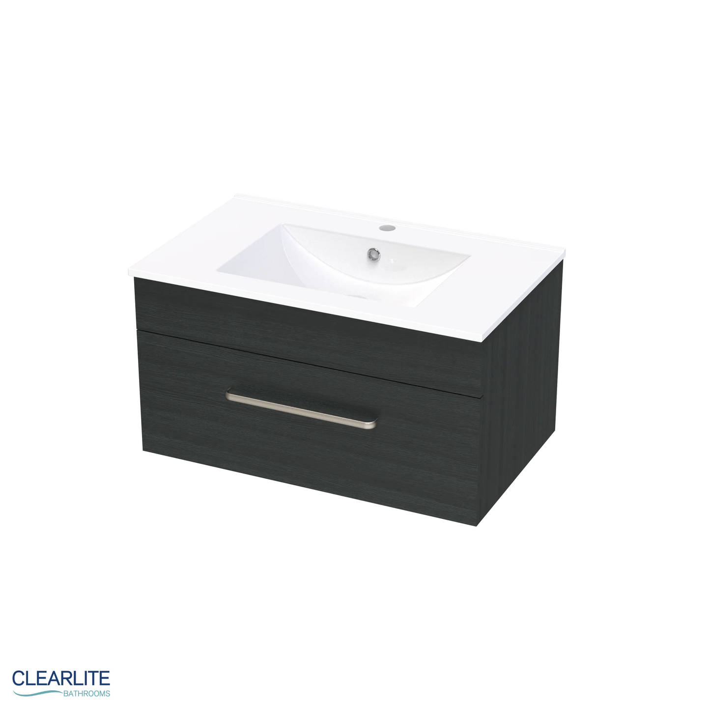 Clearlite Pacific Single Drawer Wall Hung Vanity | 750mm - Available in 3 Colours