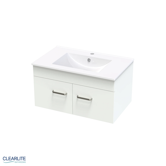 Clearlite Pacific Door Only Wall Hung Vanity 750mm | Available in 3 Colours