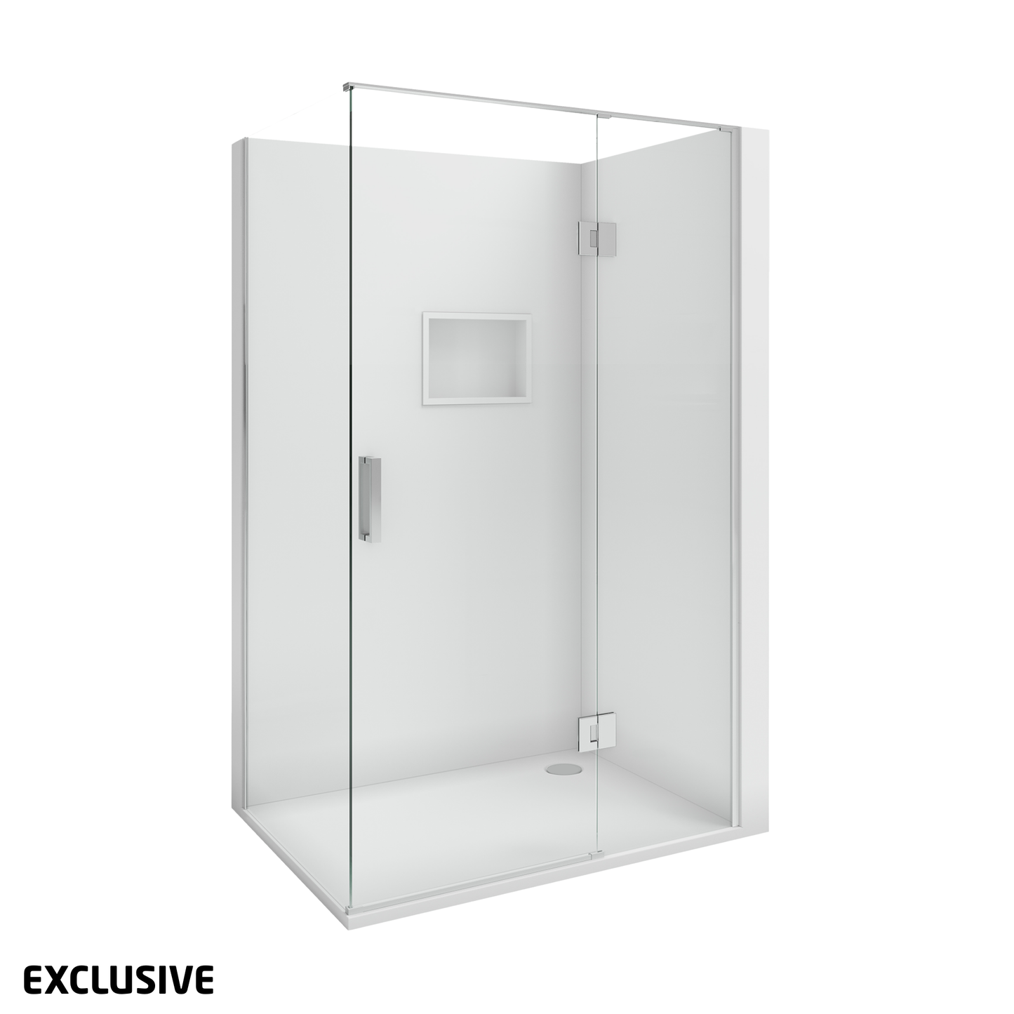 Scenic 2-Sided Hinged Shower Right Hand | 1200 x 900mm - Available in 2 Colours